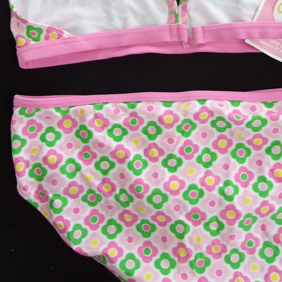 GIRLS PINK, FLORAL PRINT BIKINI SWIMSUIT - Picture 3 of 3